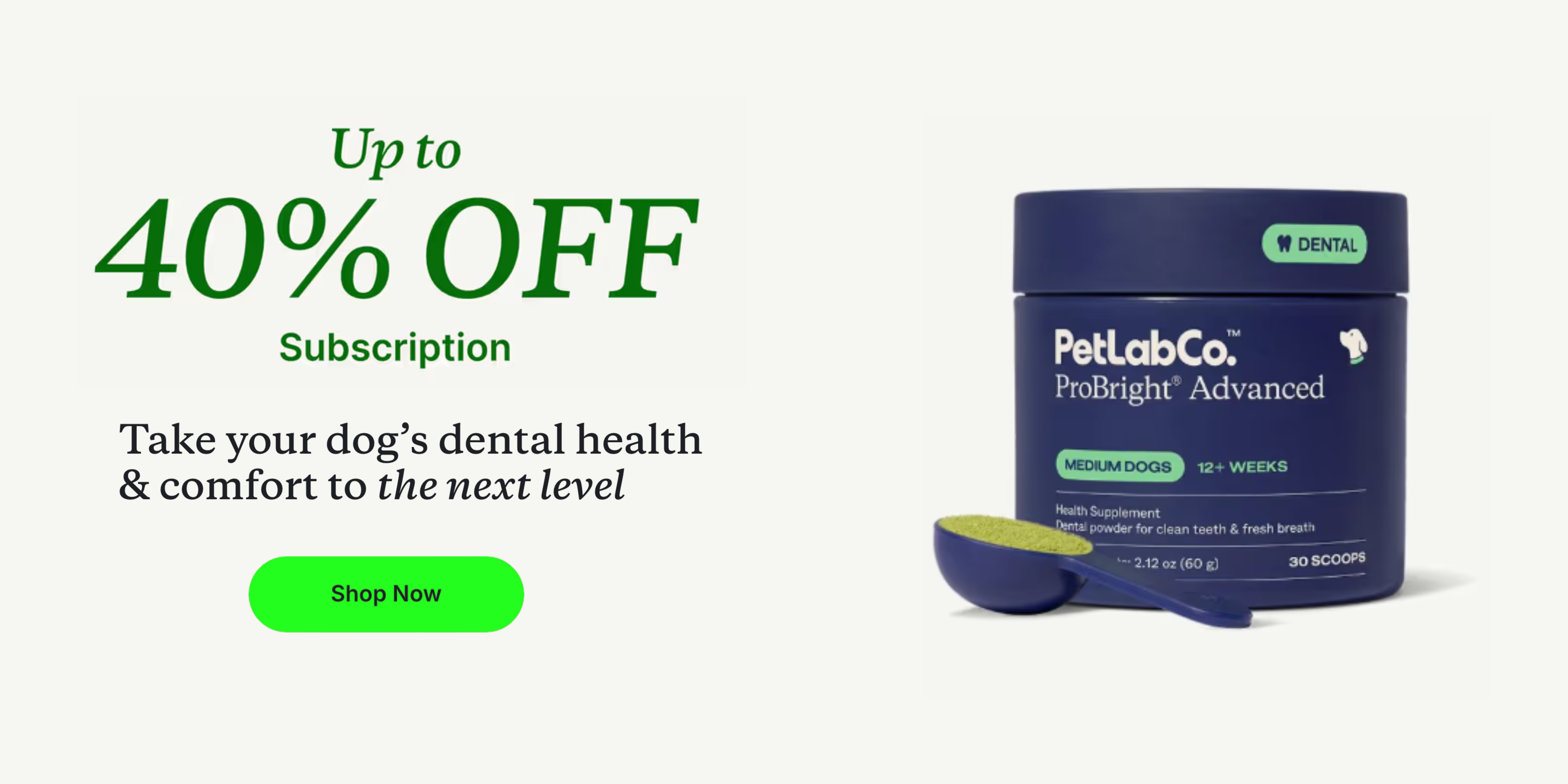 thumbnail image 2 of PetLab Co. ProBright Dental Powder For Small Dogs – Easy Teeth Cleaning, Freshens Breath, Green 2 of 5